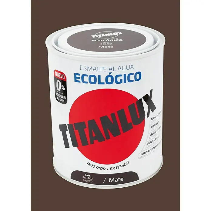 Titanlux Esmalte de color Eco - Tabaco, 250 ml, Mate