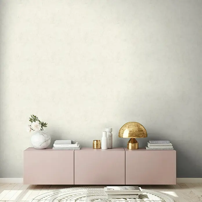 AS Creation New Walls Vliestapete Textil - Creme, Uni, 10,05 x 0,53 m - Stimmungsaufnahme