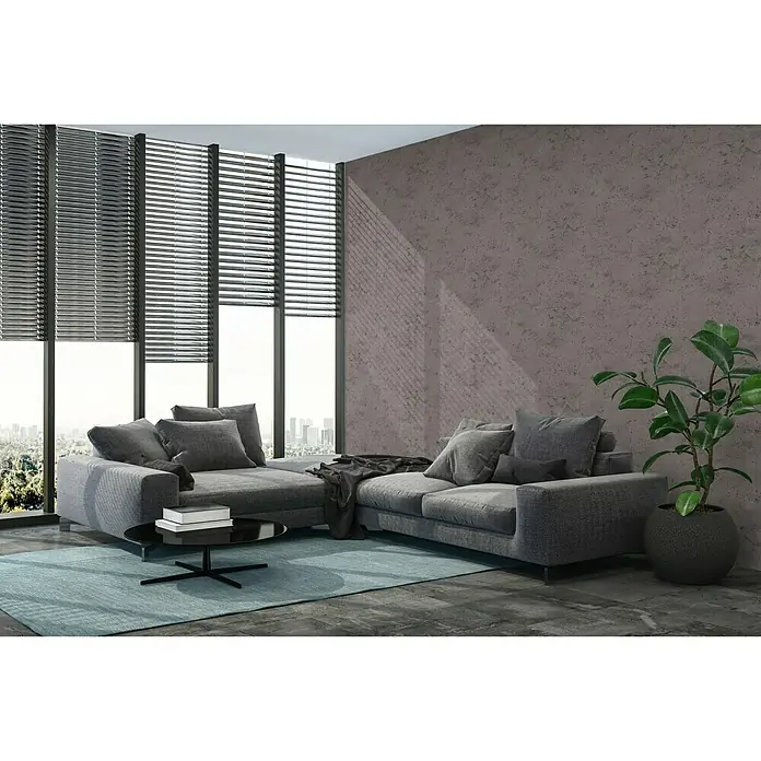 AS Creation New Walls Vliestapete Used Wall - Anthrazit, Betonoptik, 10,05 x 0,53 m - Stimmungsaufnahme