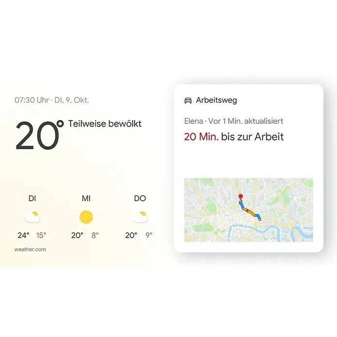 Google Nest Sprachgesteuerter Lautsprecher Display Hub - Carbon, Netzbetrieben - Anwendungsbeispiel