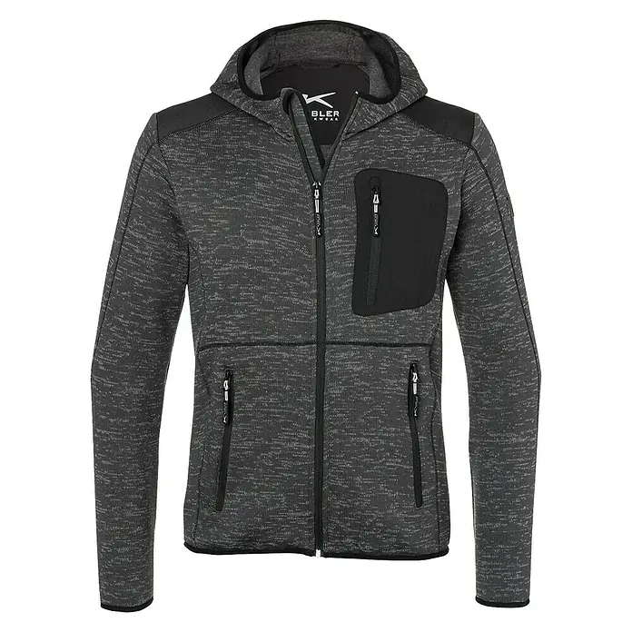 Kübler Strickjacke Light - Konfektionsgröße: XXXL, Anthrazit/Schwarz - Vorderansicht
