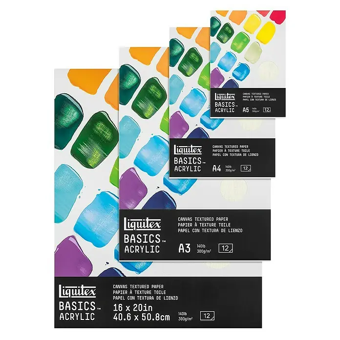 Liquitex Basics Acrylblock - 300 g/m², DIN A5, Anzahl Blätter: 12 Stk.