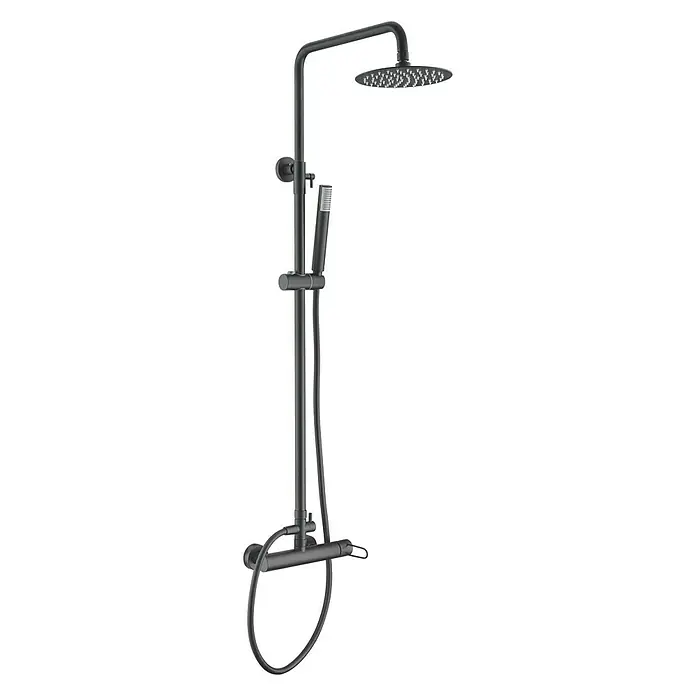 Imex Milos Sistema de ducha - Con grifo monomando, Número de tipos de chorro: 1 ud., Negro