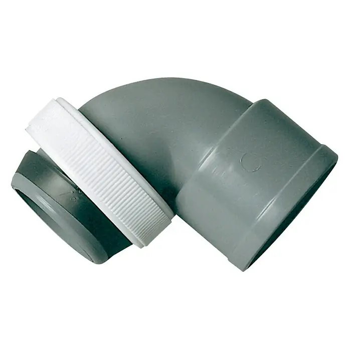 Codo PVC mixto para unión - 40 mm, 90 °, Rosca interior: 1½"