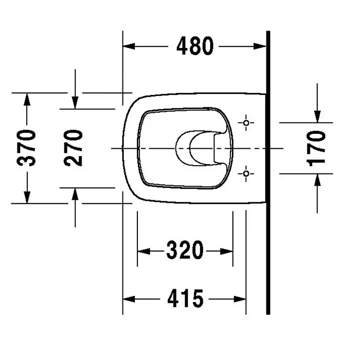 Duravit DuraStyle Wand-WC Compact - Mit Spülrand, Mit antibakterieller Glasur, Spülform: Tief, WC Abgang: Waagerecht, Weiß