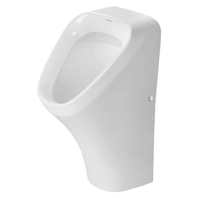Duravit DuraStyle Urinal - Mit Spülrand, Unbeschichtet, Zulauf: Hinten, Absaugspülung, Farbe: Weiß, Mit Zielobjekt - Vorderansicht