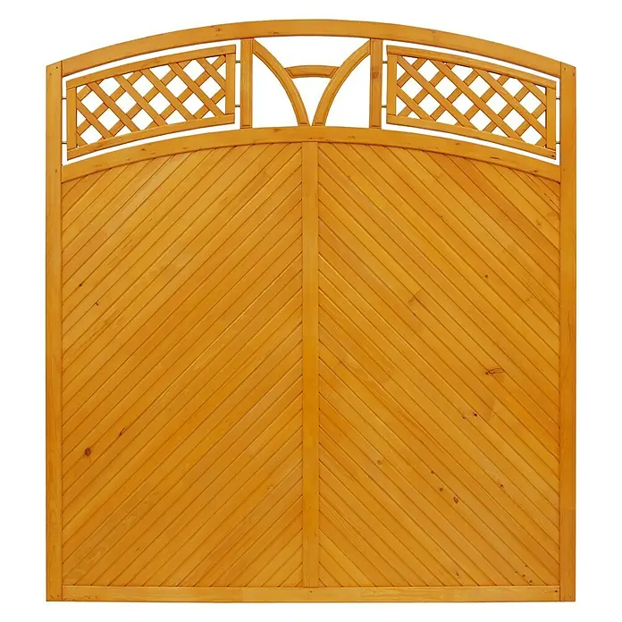 Andrewex Sichtschutzzaun Toulon - 180 x 195/180 cm, Mit Bogen, Pinie