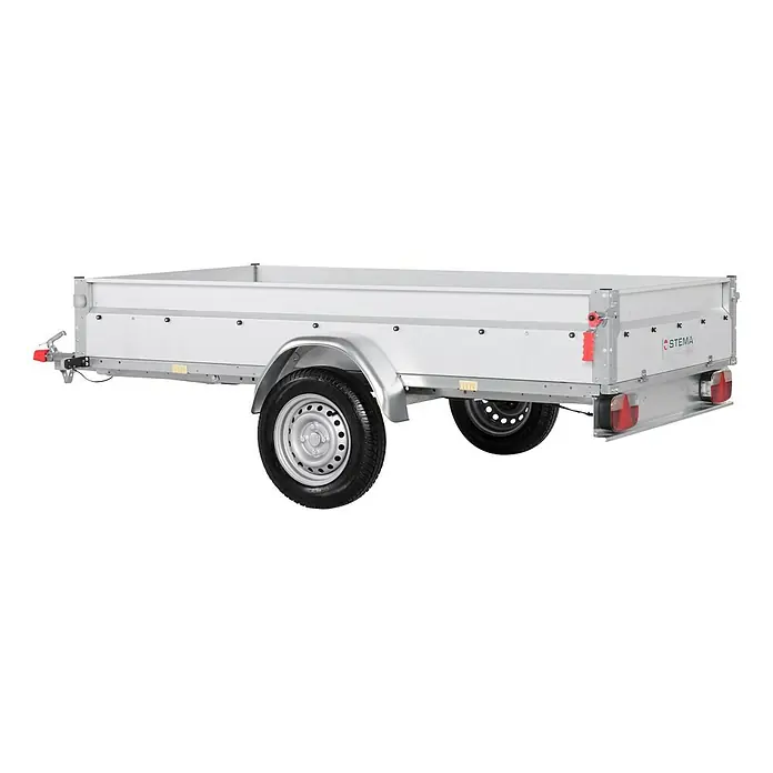 Stema Aanhanger BASIC STL 750-25 - Belasting: 573 kg, Enkele as, Binnenmaat kast: 251 x 128 x 35 cm, Ongeremd - Vooraanzicht