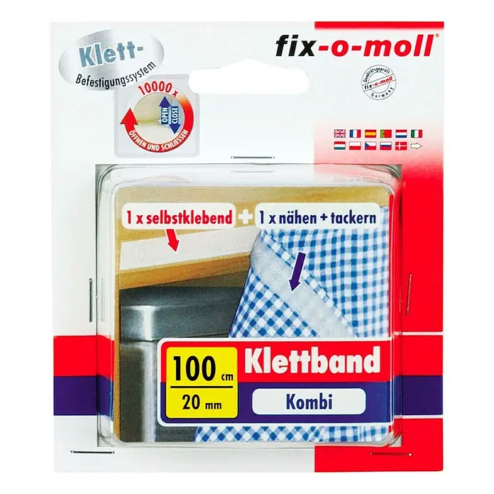 Fix-o-moll Višenamjenska traka - 100 cm x 20 mm, Bijele boje - Pogled odozgo