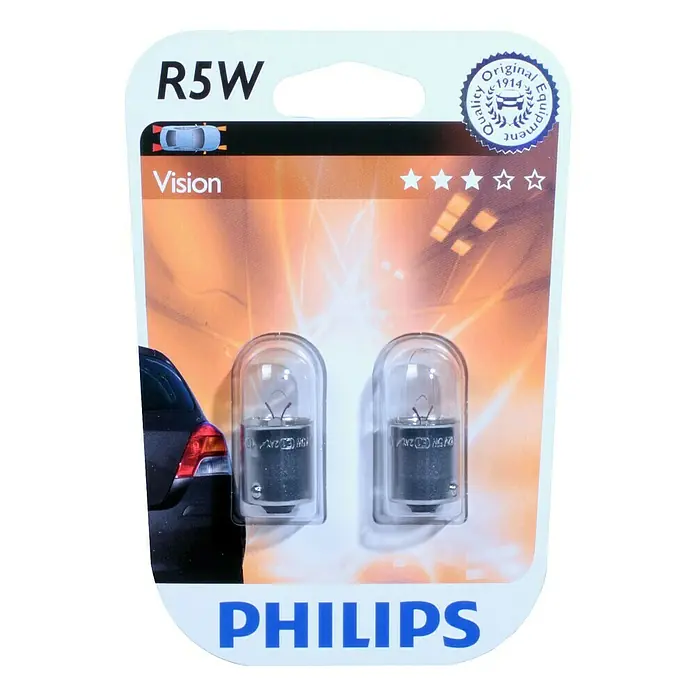 Philips Vision Signaal- en binnenverlichting R5W - R5W, 2 st. - Vooraanzicht