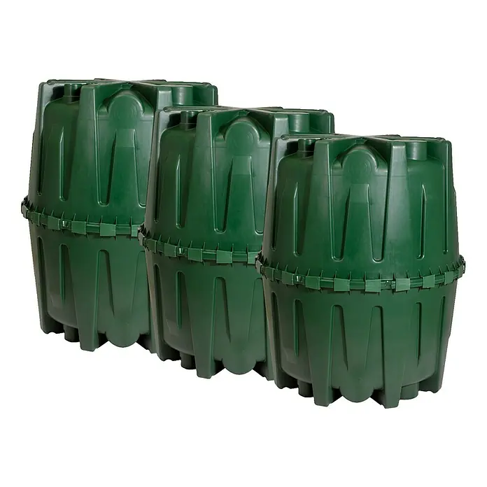 4rainz Regenwassertank Komplettpaket Herkules Garten 4800 L - 4.800 l (3 x 1.600 l), Kunststoff - Rechte Seitenansicht