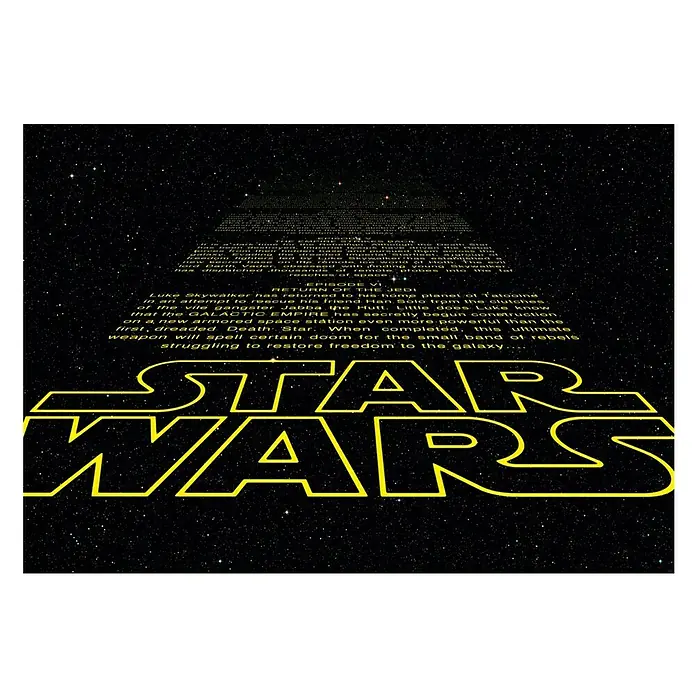 Komar Star Wars Potiskana tapeta [SI] Intro - 8 -delni, Zunanje dimenzije vključno s strešnim previsom (Š x G): 368 x 254 cm, Papir - Pogled od spredaj