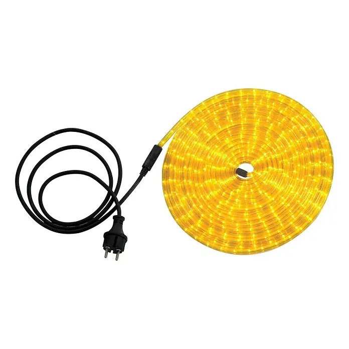 Globo LED-Lichtschlauch - 9 m, Gelb, IP44 - Vorderansicht