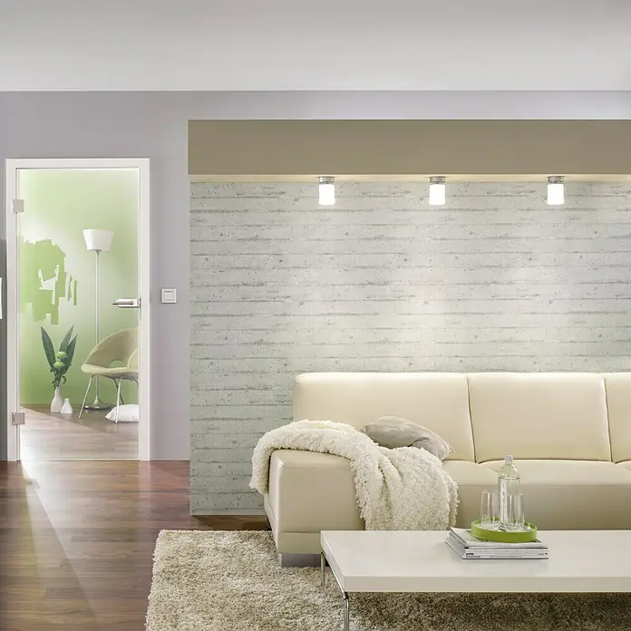 Diamond Doors Glasdrehtür Clear - 834 x 1.972 mm, Klarglas, Einscheibensicherheitsglas (ESG) - Stimmungsaufnahme