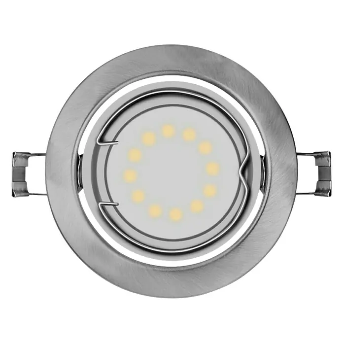 Ledvance LED-Einbauleuchten-Set - 9 W, Nickel matt, Warmweiß