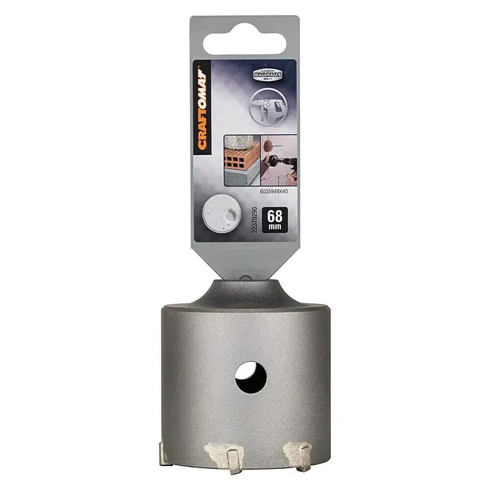 Craftomat Hohlbohrkrone - 68 mm, Geeignet für: Beton - Vorderansicht