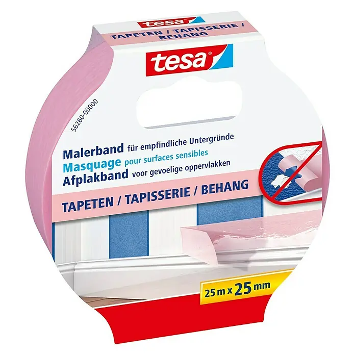 Tesa Malerband Precision Sensitive - 25 m x 25 mm - Vorderansicht