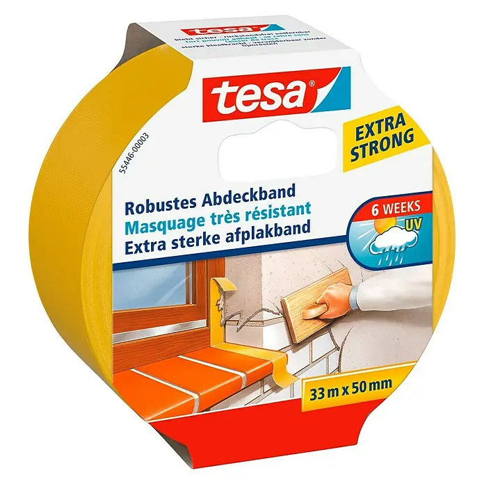 Tesa Abdeckband - 33 m x 50 mm, Selbstklebend - Vorderansicht