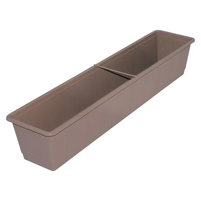 Geli Standard Balkonkasten - Max. Außenlänge: 80 cm, Taupe - Vorderansicht