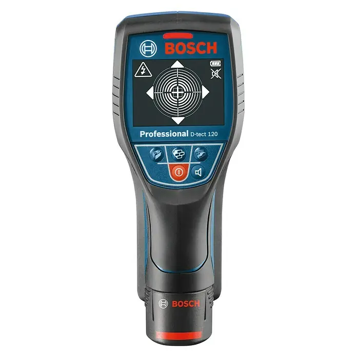 Bosch Professional Ortungsgerät Wallscanner D-tect 120 - Erfassungstiefe: Max. 120 mm Stahl - Vorderansicht