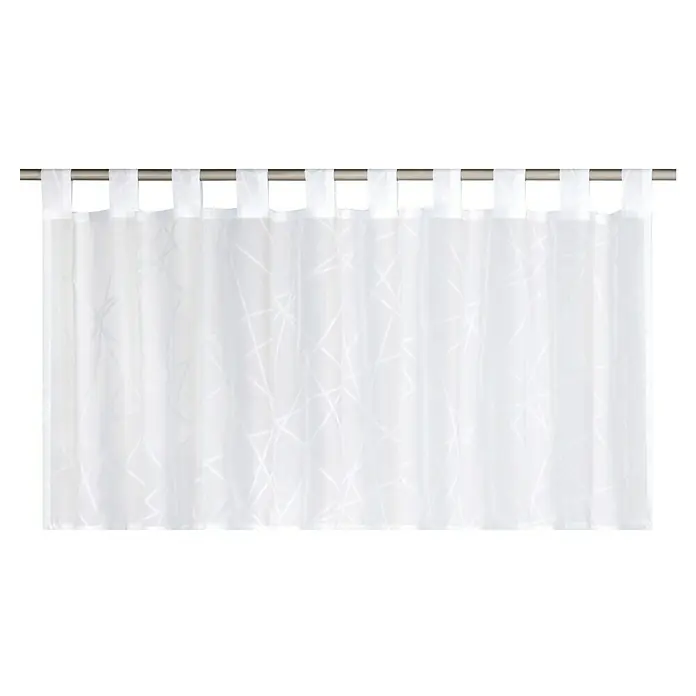 Elbersdrucke Bistrogardine Crossover - 140 x 48 cm, 100 % Polyester, Weiß