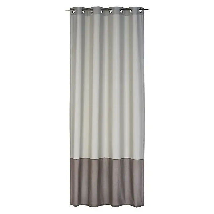 Elbersdrucke Ösenschal Dualino - 140 x 255 cm, 100 % Polyester, Taupe/Braun - Vorderansicht