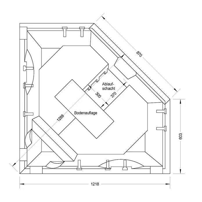 Ottofond Wannenträger Agadir - Passend für: Ottofond Eckbadewanne Agadir 125 x 125 cm