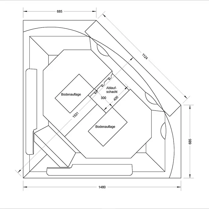 Ottofond Wannenträger Maya - Passend für: Ottofond Eckbadewanne Maya 145 x 70 cm