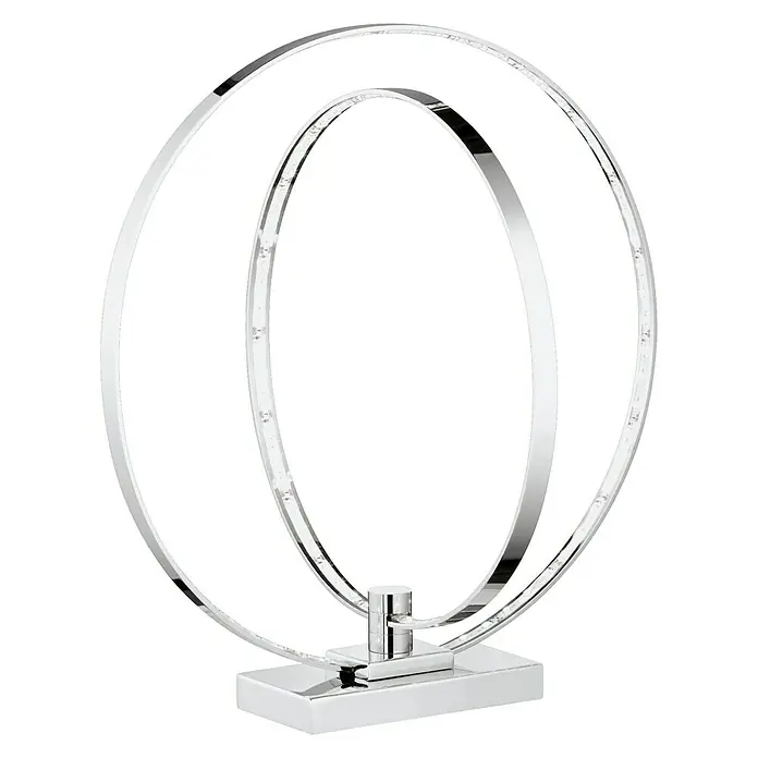 Reality Leuchten LED-Tischleuchte - 8 W, L x B x H: 38 x 30 x 40 cm, Chrom, Warmweiß