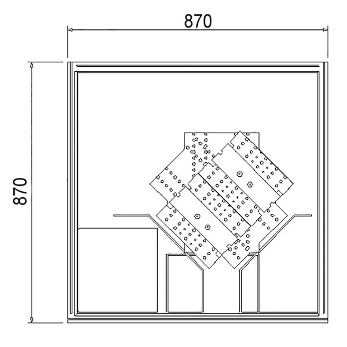 Ottofond Duschwannenträger Coco-Q - 87 x 87 cm, Expandiertes Polystyrol, Weiß - Ansicht von oben