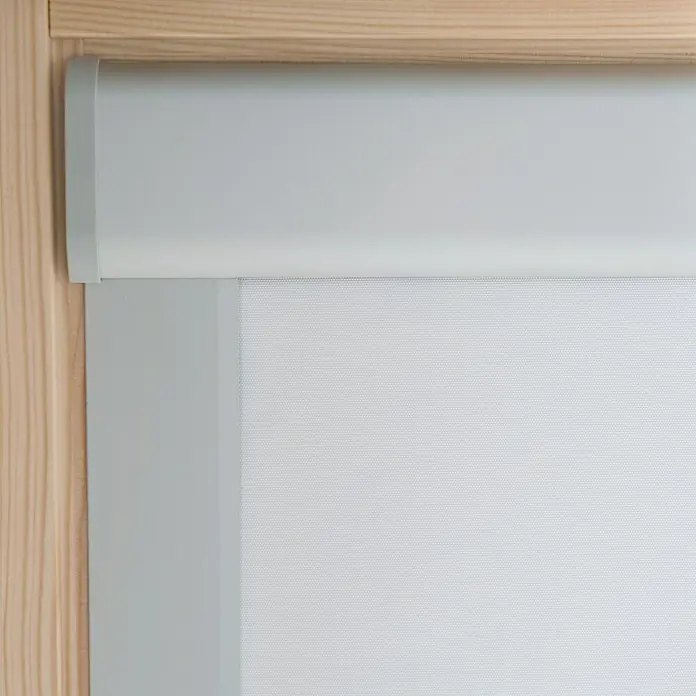 Expo Ambiente Dachfensterrollo SKY - Farbe: Weiß, Manuell - Vorderansicht