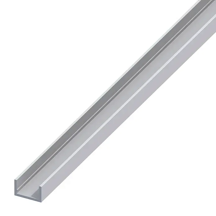 Kantoflex U-Profil - 1.000 x 16,5 x 10 mm, Aluminium, Eloxiert - Linke Seitenansicht