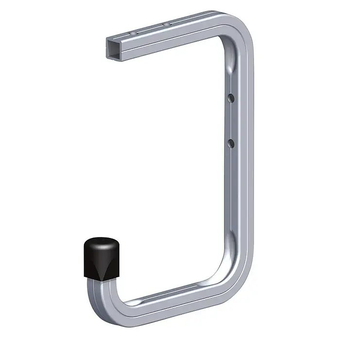Kantoflex Coaxis Wand- & Deckenhaken - 115 x 160 mm, Aluminium, Schutzkappe, Traglast: 30 kg, Passend für: Coaxis Profile - Linke Seitenansicht