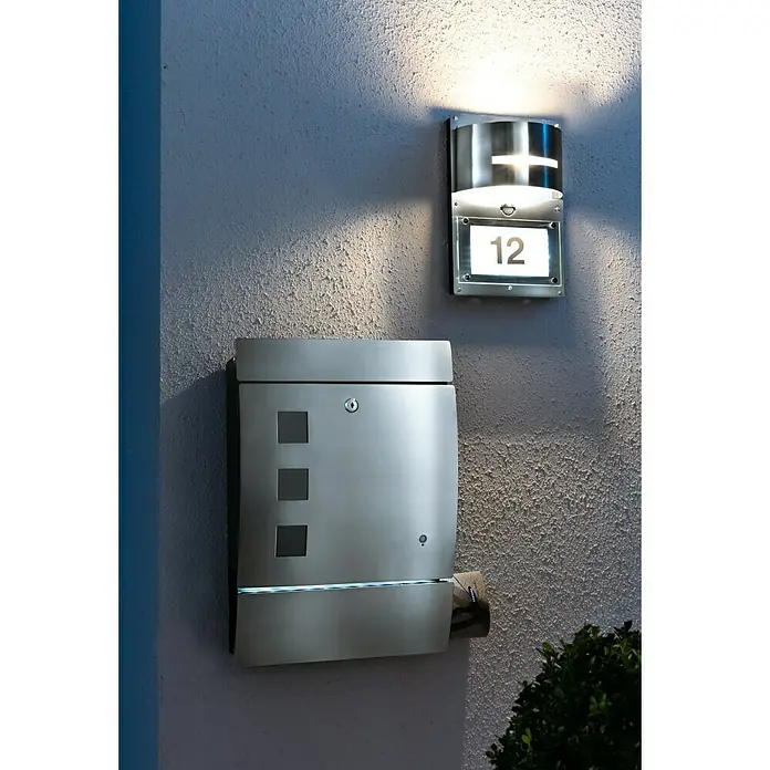 Starlux Außenwandleuchte Posta - 11 W, Edelstahl, IP44