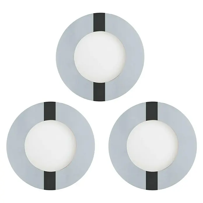 Tween Light LED-Einbauleuchten-Set Tinus - 8,1 W, Chrom, 3 Stk., Warmweiß - Vorderansicht