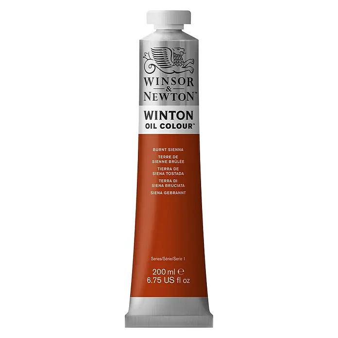 Winsor & Newton Winton Uljana boja - Siena pečeno, 200 ml, Tuba - Pogled sprijeda