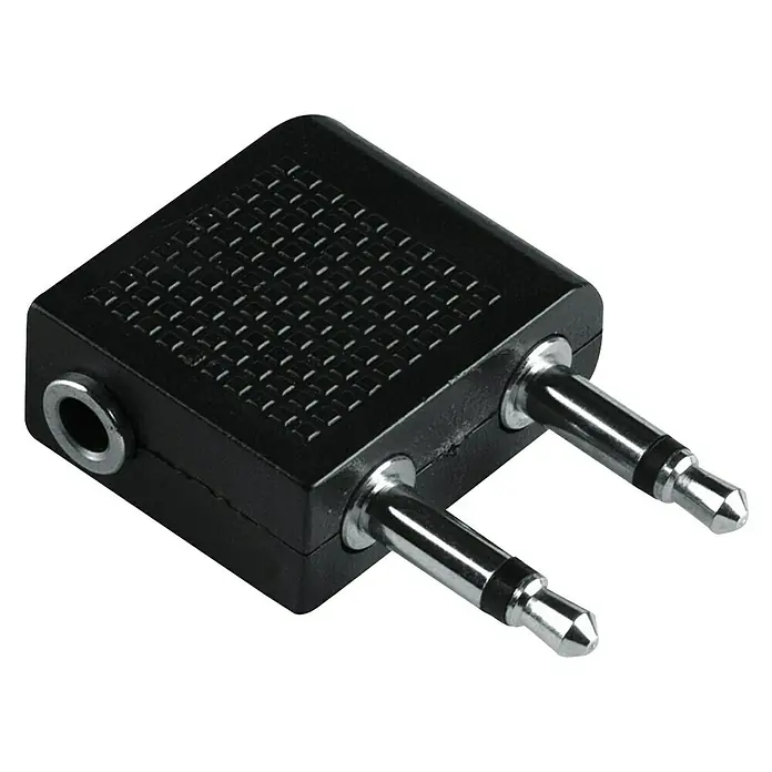 Hama Audio-Adapter - 2 x Klinkenstecker 3,5 mm, 1 x Klinkenkupplung 3,5 mm - Vorderansicht