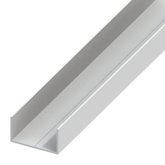 Kantoflex Rechteck-U-Profil - 1.000 x 15,5 x 27,5 mm, Stärke: 1,5 mm, Hart-PVC, Weiß - Linke Seitenansicht