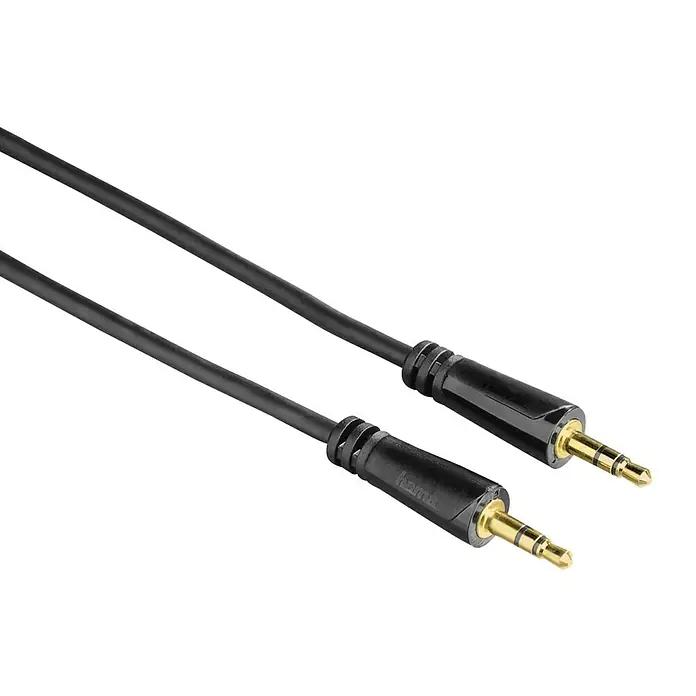 Hama Audio-Kabel - 2 x Klinkenstecker 3,5 mm, Vergoldete Kontakte, 0,75 m - Vorderansicht