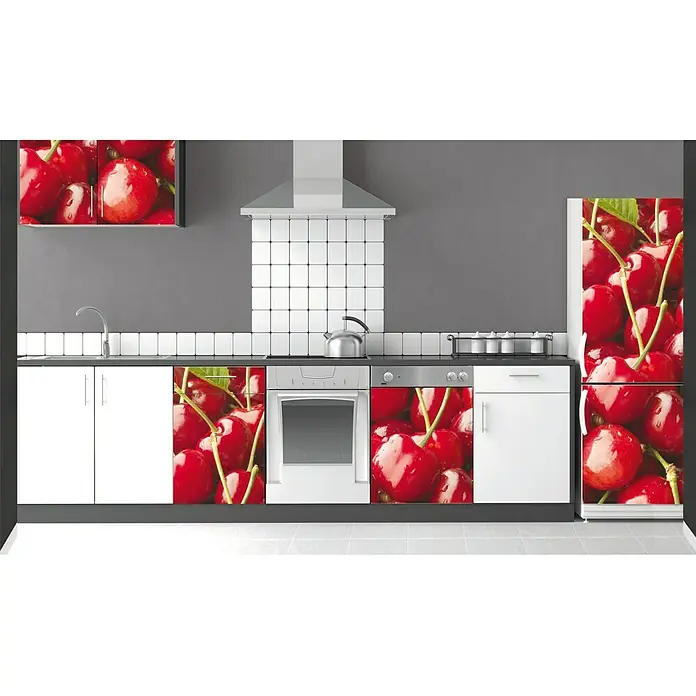 Adhesivo para cocina - Cerezas, 59,5 x 180 cm - Foto ambiente