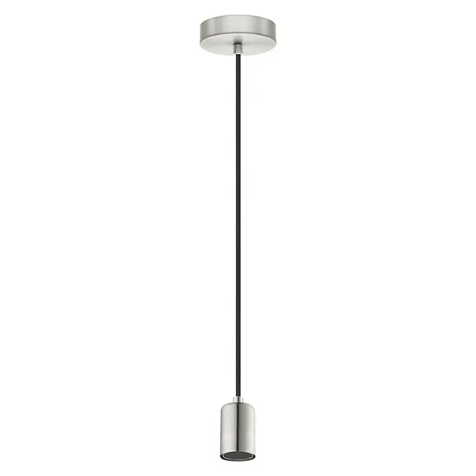 Eglo Pendelleuchte rund Yorth - 60 W, E27, Höhe: 200 cm, Schwarz - Vorderansicht