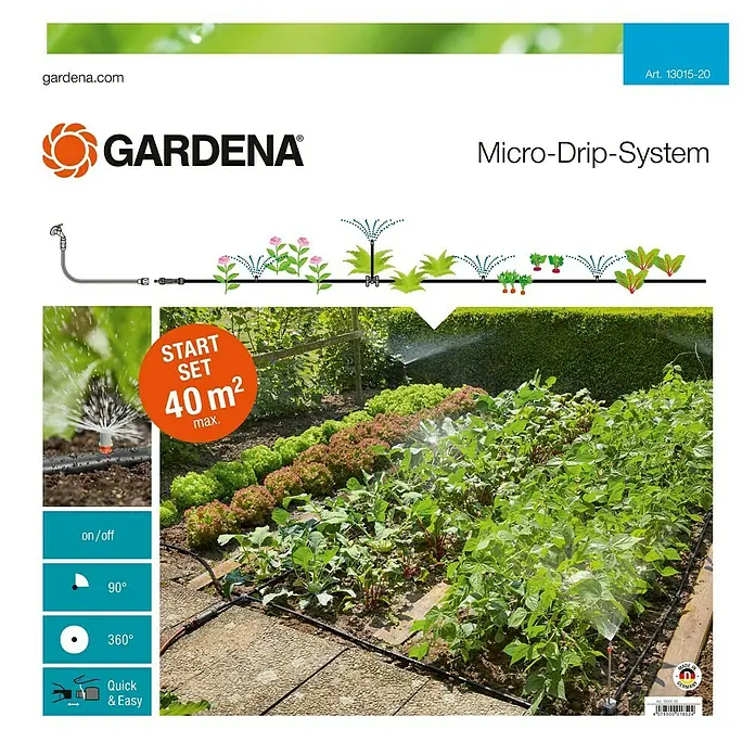 Gardena Micro-Drip Start-Set - Geeignet für: Pflanzflächen bis 40 m²