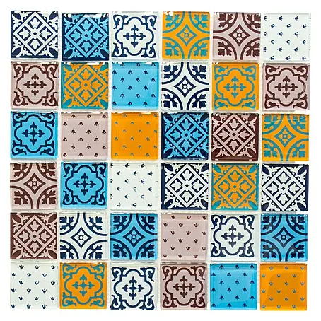 Mosaikfliese Quadrat Crystal Mix XCM 8OP2