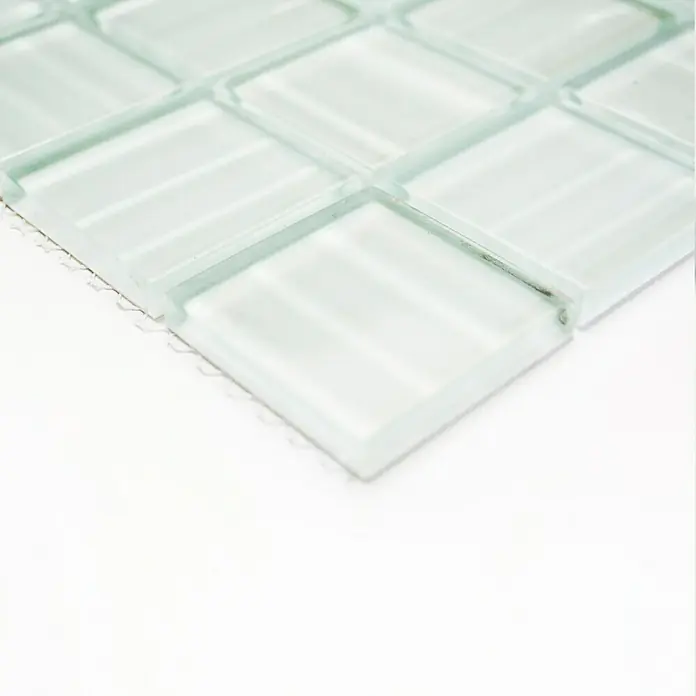 Mosaikfliese Crystal Hologramm XCM BC 884 - 29,8 x 29,8 cm, Weiß, Glänzend - Vorderansicht