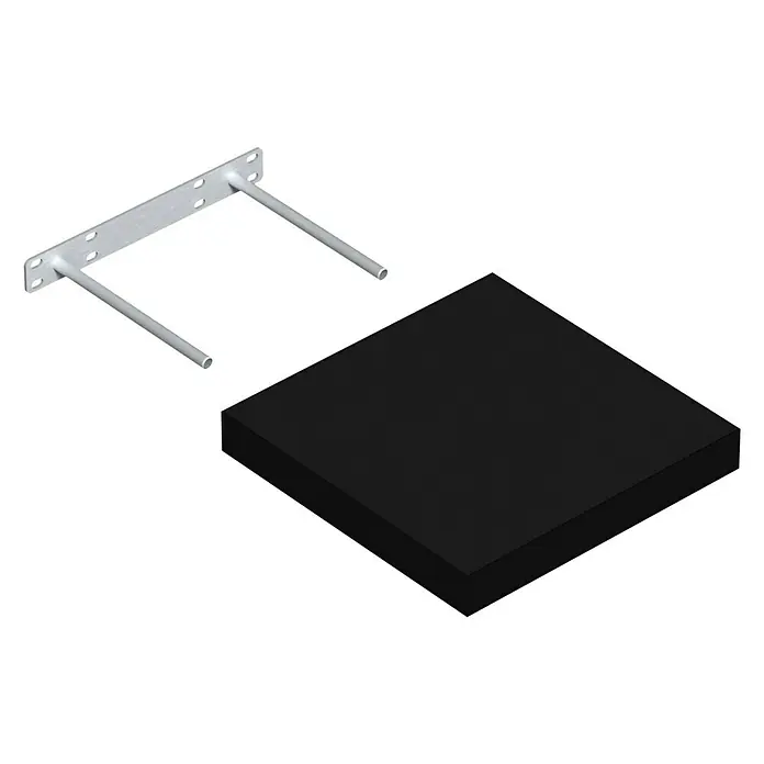 Regalux Zidna polica XL4 - 23,5 x 24 x 3,8 cm, Crne boje, Opteretivost: 12 kg - Pogled odozgo