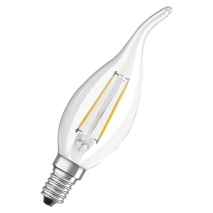 Osram LED žarulja Retrofit Classic BA - 2 W, E14, Topla bijela, Prozirno - Pogled odozgo
