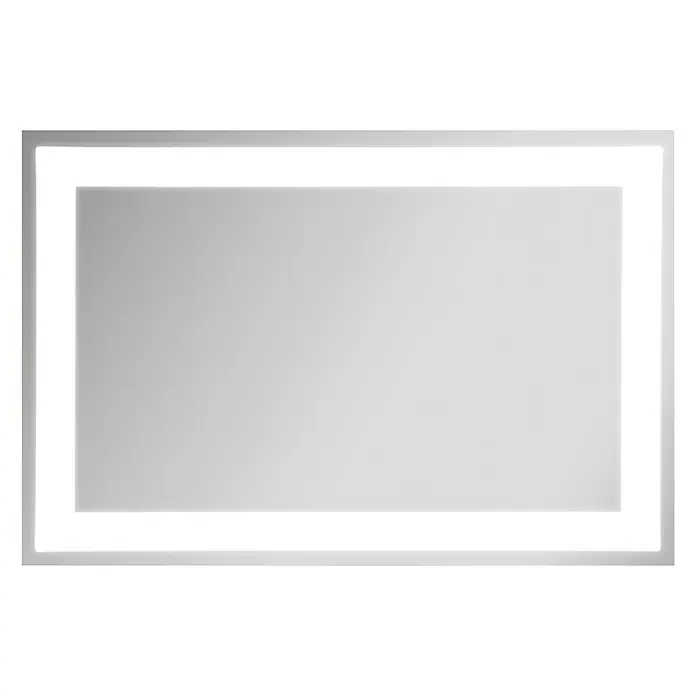 Camargue Stella Ogledalo s LED rasvjetom - 90 x 60 cm, S prekidačem za prevrtanje, S kutnim rubovima - Pogled sprijeda