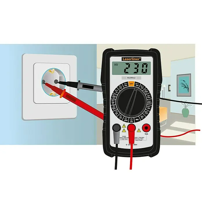 Laserliner Digital-Multimeter - Messbereich Wechselspannung: 200 V - 300 V - Anwendungsbeispiel