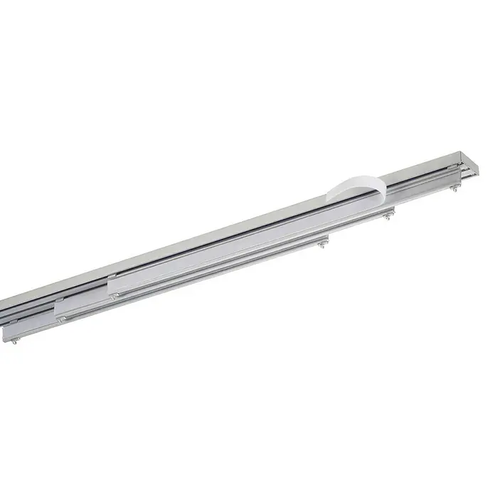 Flächenvorhangschiene - Anzahl Läufe: 3 Stk., Silber, 160 cm