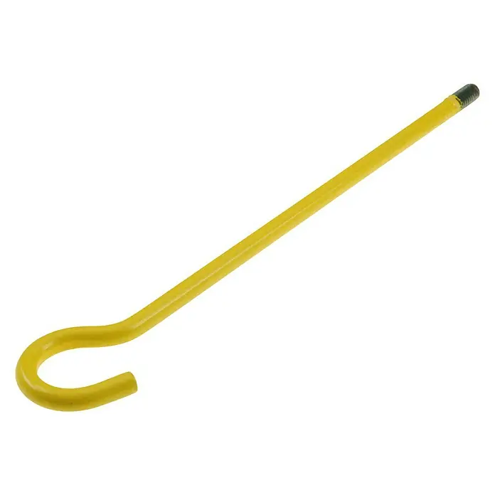 Stabilit Leuchtenhaken - Ø x L: 5 x 120 mm, Stahl, Lackiert, Gelb, Gewinde: M5 - Ansicht von oben